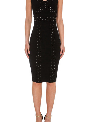 Elisabetta Franchi Studded Fitted Dress