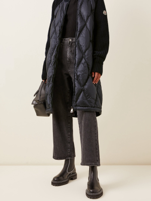 Wool-cashmere And Down Long Cardigan Coat