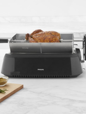 Philips Smoke-less Grill With Bbq & Steel-wire Grids With Rotisserie Attachment