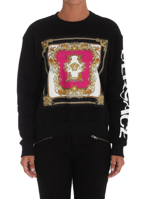 Versace Logo Printed Crewneck Sweatshirt