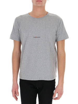 Saint Laurent Logo Print Crewneck T-shirt