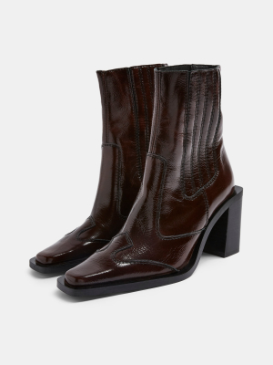 Hondouras Brown Western Leather Boots