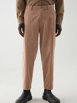 Organic Cotton Cropped Corduroy Pants