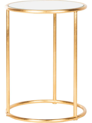 Shaikha Glass Top Accent Table Gold