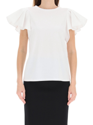 Alexander Mcqueen Ruffled Sleeve T-shirt