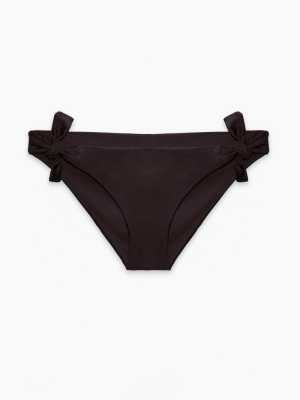 Gia Tie Side Bikini Bottom (curves) - Black