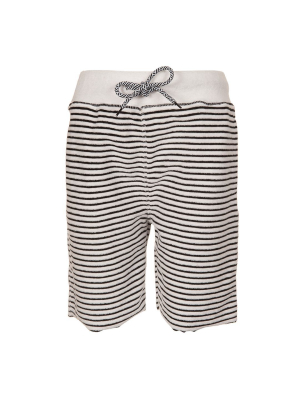 Camp Shorts | Black & White Stripe