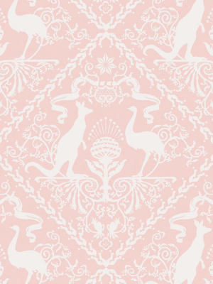 In Australia We Trust Wallpaper In Coral From The Kingdom Home Collection By Milton & King