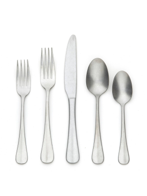 20pc Stainless Steel Rumbled Baguette Silverware Set - Threshold™