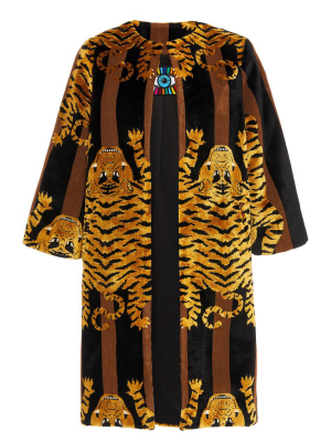 Brown Jokhang Tiger A Line Coat