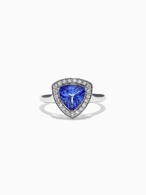 Effy Tanzanite Royale 14k White Gold Tanzanite Diamond Ring, 1.75 Tcw