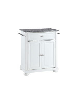 Alexandria Solid Granite Top Portable Kitchen Island - Crosley