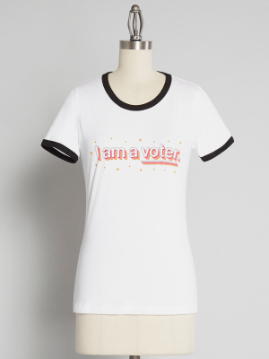 Modcloth X I Am A Voter Tee