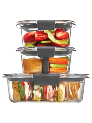 Rubbermaid 10pc Brilliance Sandwich Or Snack Lunch Container
