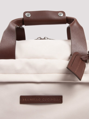 Brunello Cucinelli Contrast-trimmed Holdall Bag