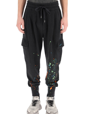 Dolce & Gabbana Dripping Colour Effect Jogging Pants