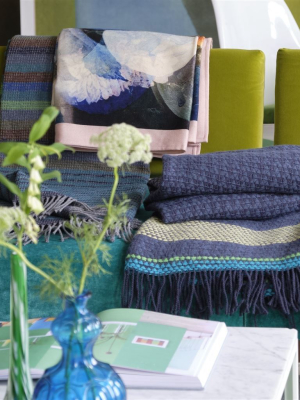 Bedford Azure Throw By Designers Guild