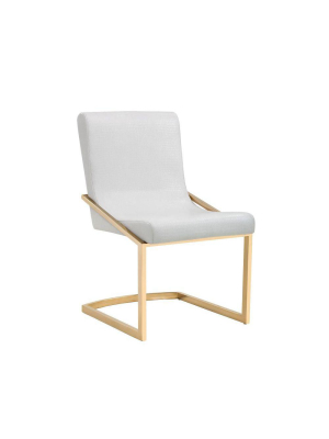 Marcelle Dining Chair - White Croc