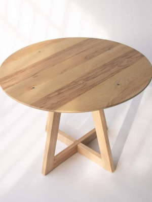 Seneca Dining Table With Wood Base