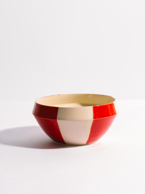 Red Striped Bowl