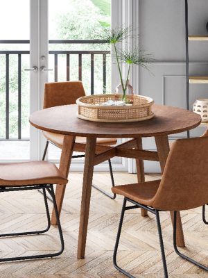 Bowden Faux Leather And Metal Dining Chair Caramel - Project 62™