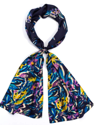 Falling Flowers Silk Scarf