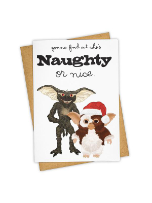 Naughty Or Nice Gremlins Card