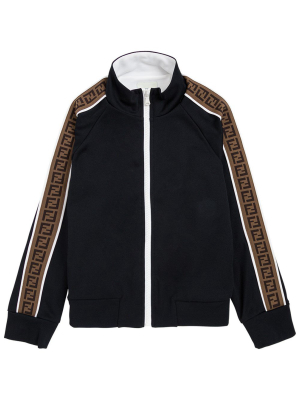 Fendi Kids Ff Tape Zipped Jacket