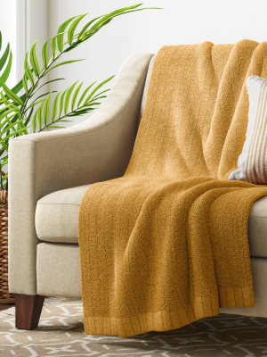 Striped Chenille Knit Throw Blanket - Threshold™