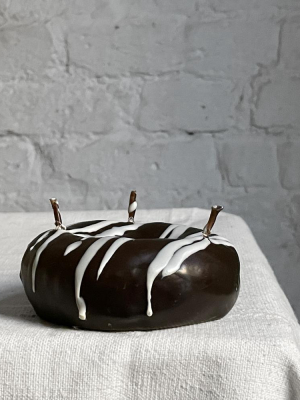 Ciambella Cioccolato Chocolate Doughnut Candle