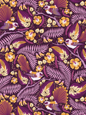 Fantails Wallpaper In Berries From The Wallpaper Republic Collection By Milton & King