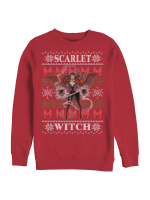 Men's Marvel Ugly Christmas Scarlet Witch Sweatshirt