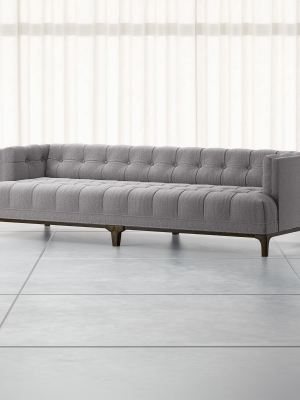 Byrdie Grey Modern Tufted Sofa