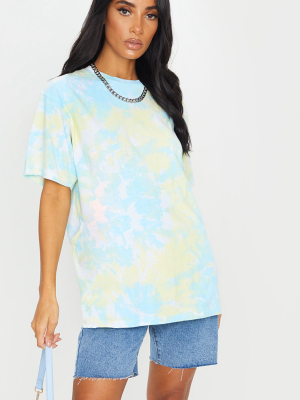 Multi Printed Tie Dye Boyfriend Fit T Shirt