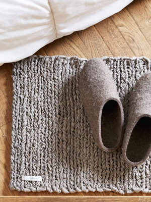 Knitted Linen Floor Mat - Natural (out Of Stock)
