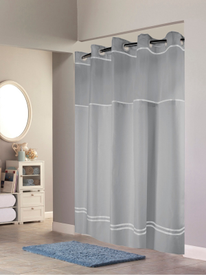 Solid Shower Curtain - Hookless