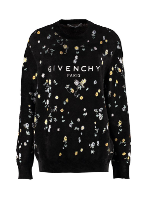 Givenchy Logo Embroidered Crewneck Jumper