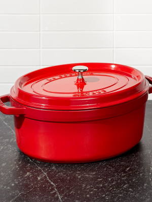 Staub ® 7-qt Cherry Red Oval Cocotte