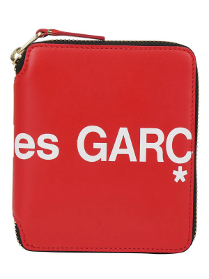 Comme Des Garçons Wallet Logo Zip-around Wallet