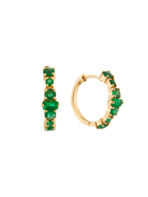 Emerald Rivulet Spread Round Hoops