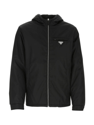 Prada Re-nylon Hooded Zip-up Jacket