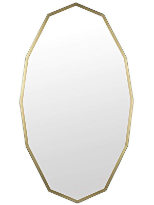 Noir Capult Mirror With Brass Finish