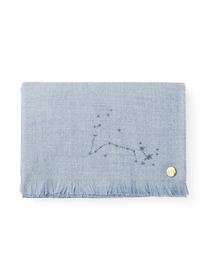 "pisces" Embroidered Baby Alpaca Throw - Blanket