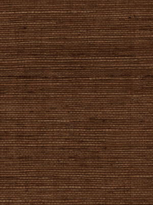 Sisal Grasscloth Wallpaper In Chocolate From The Luxe Retreat Collection By Seabrook Wallcoverings