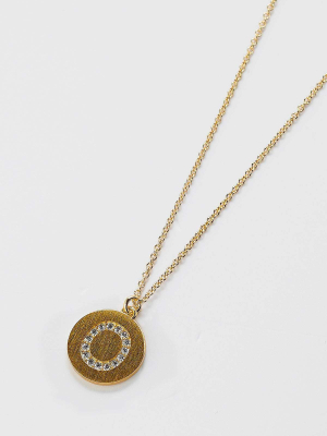 The "o" Initial Necklace In Gold