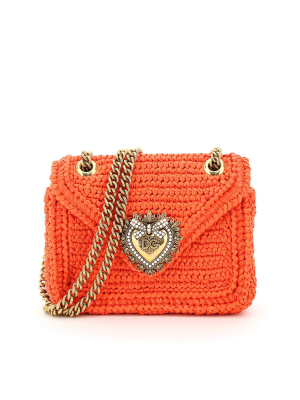 Dolce & Gabbana Devotion Woven Shoulder Bag