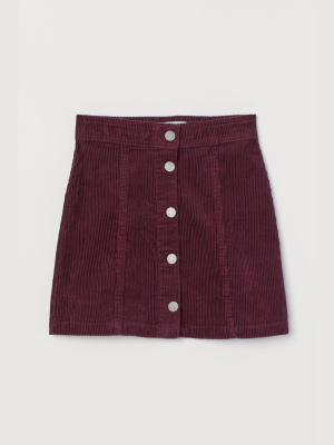 A-line Twill Skirt