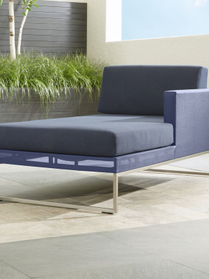 Dune Navy Right Arm Chaise With Sunbrella ® Cushions