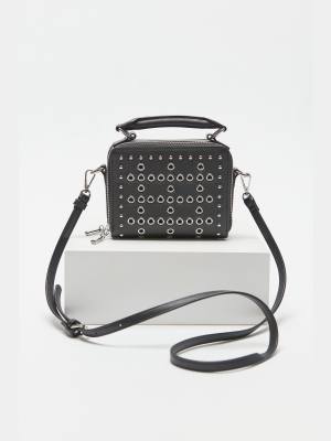 Violet Studded Crossbody Bag