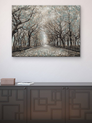 Momentary Quiet Platinum By Frank Parson Wrapped Unframed Wall Canvas Art - Masterpiece Art Gallery